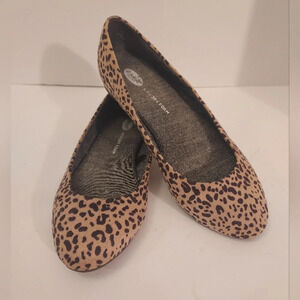 Dr. Scholl's Memory Foam Connect Tan/Leopard Print Ballet Flat in Size 6